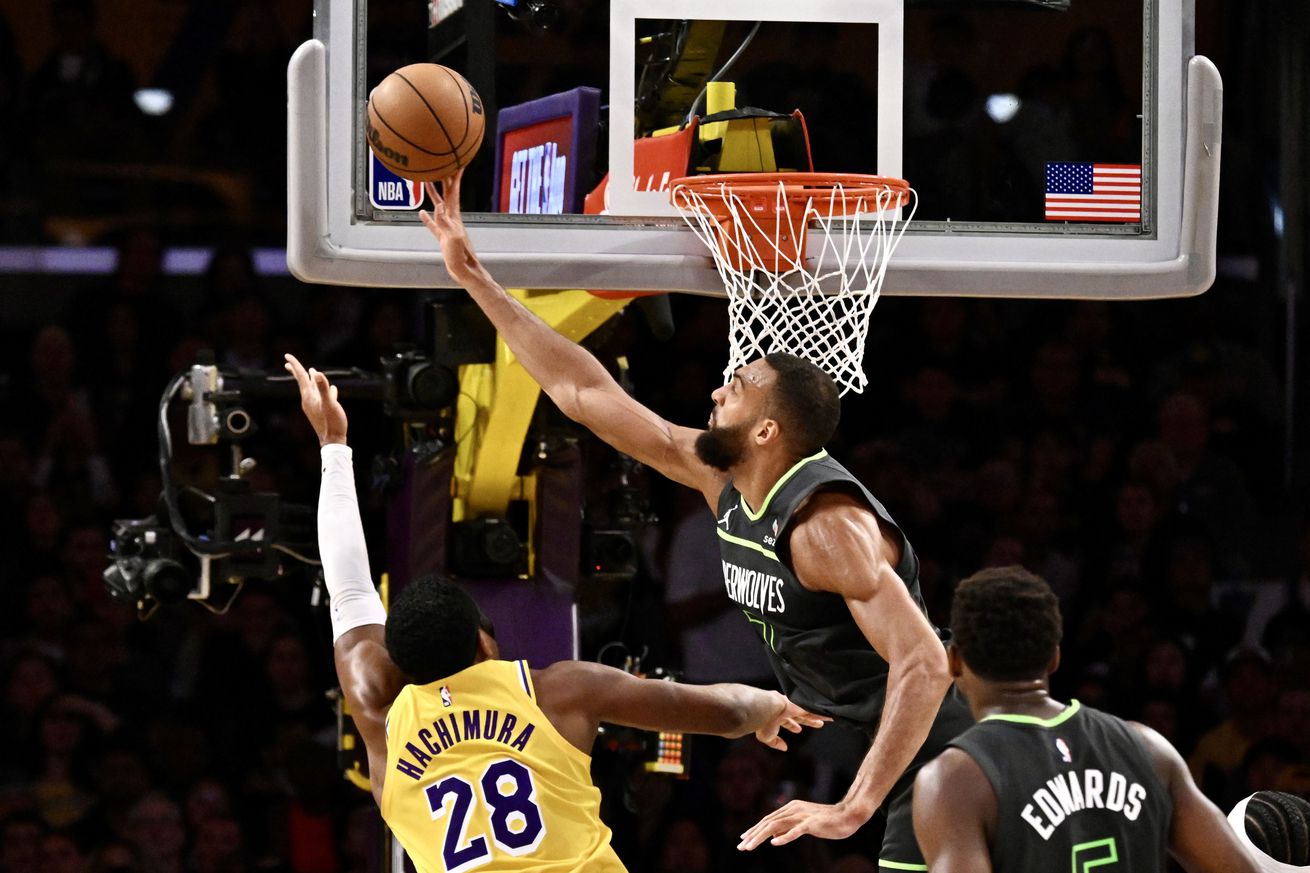 Minnesota Timberwolves defeated the Los Angeles Lakers 101-96 to win game 5 of a first round NBA playoff basketball game.
