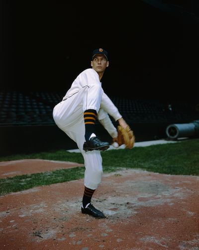 Hal Newhouser Throwing Baseball